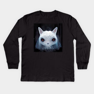 Ghost Cat Kids Long Sleeve T-Shirt